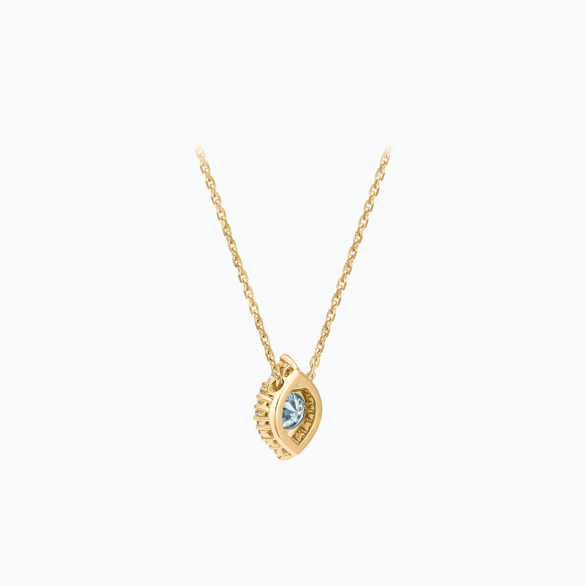 Collier Minerva Diamant de Synthèse Bleu