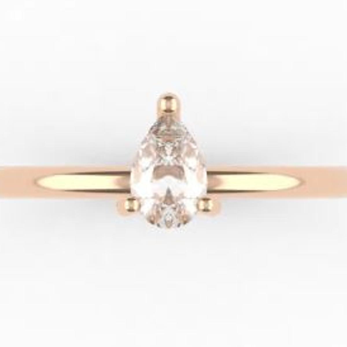 Solitaire Alva Goutte Diamant de Synthèse