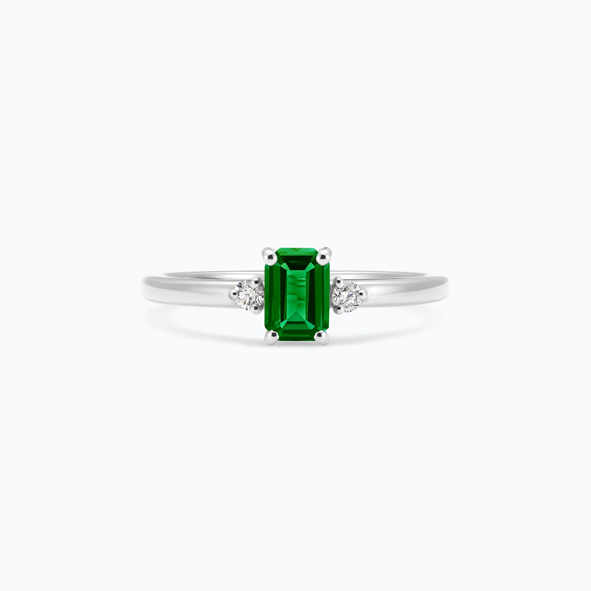 Solitaire Inès Tsavorite 6 x 4 mm
