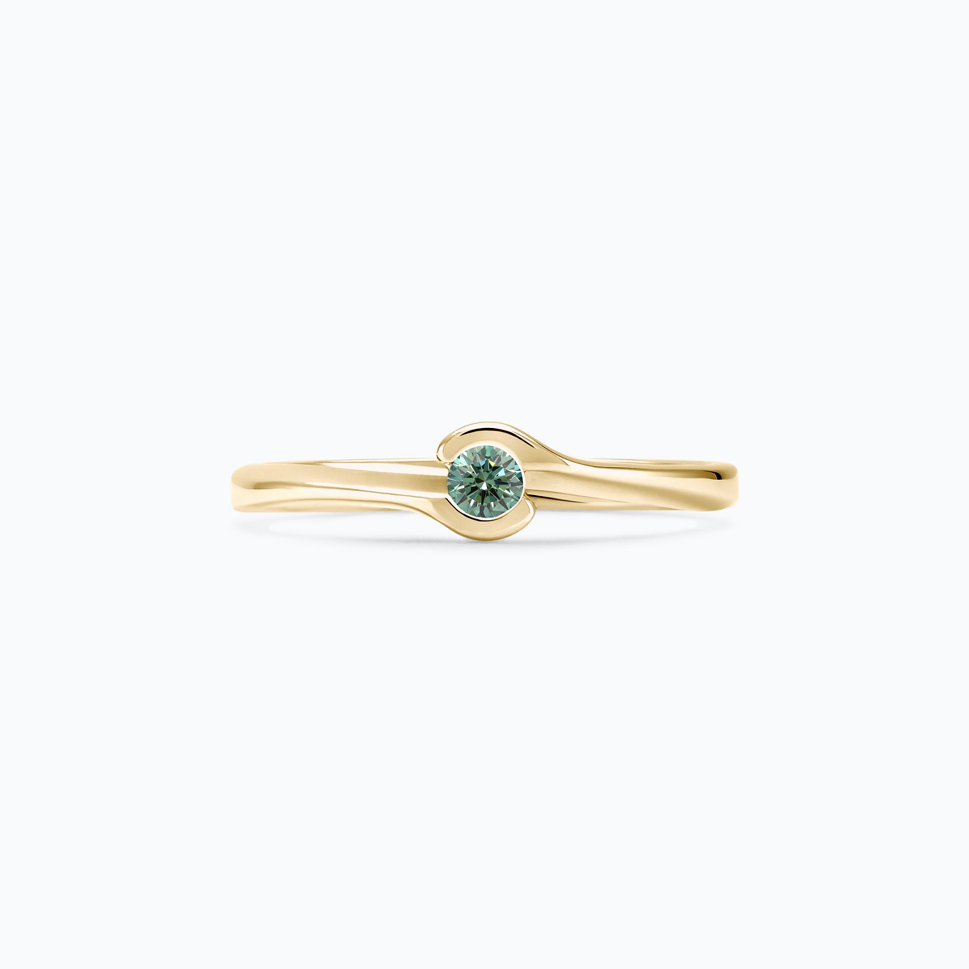 Solitaire Emma Diamant de Synthèse Vert