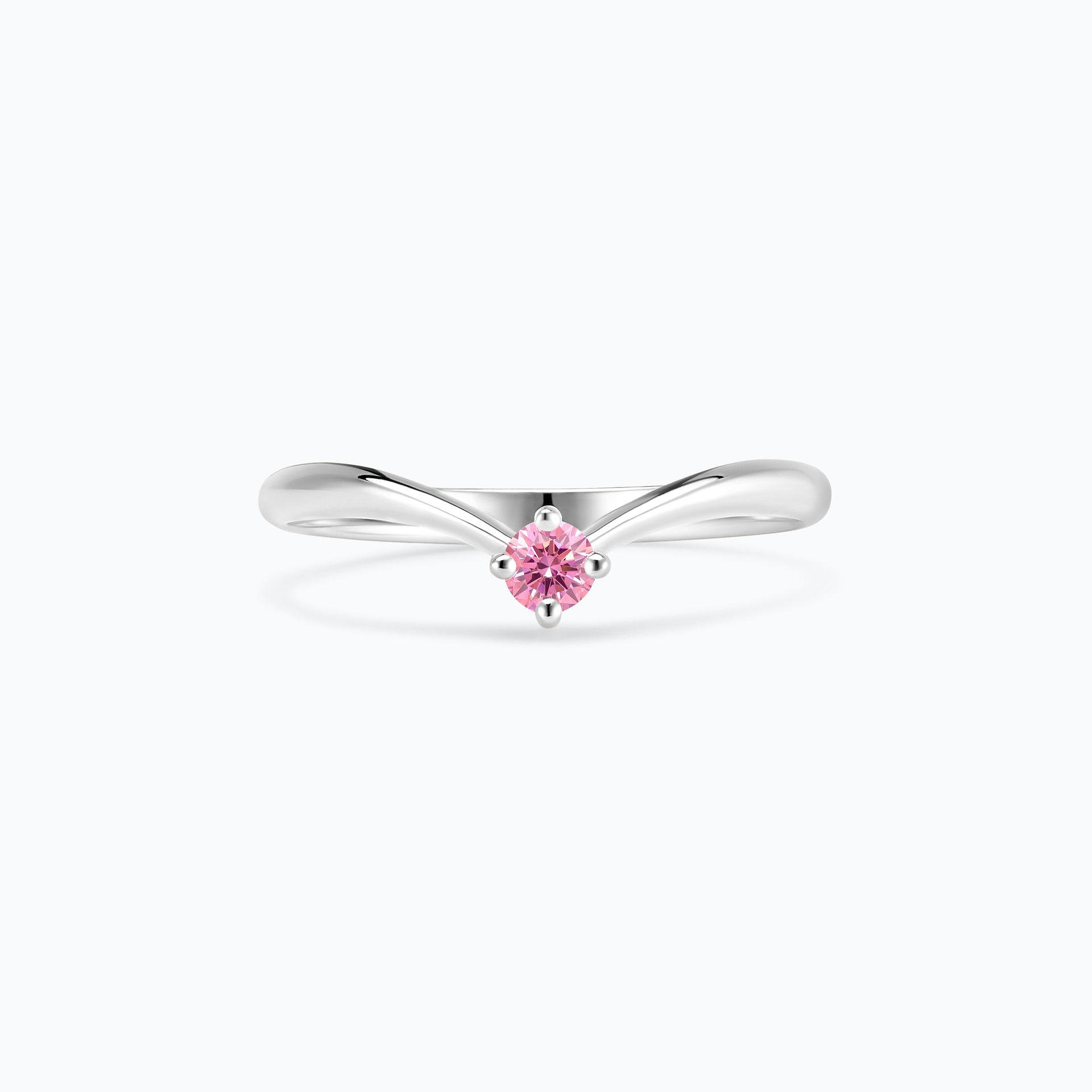 Solitaire Isa Diamant de Synthèse Rose