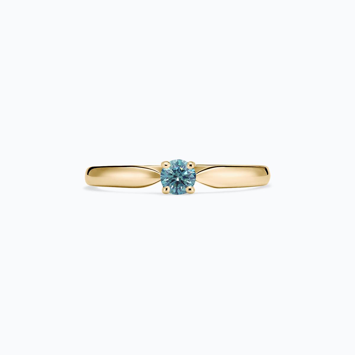 Solitaire Margot Diamant de Synthèse Bleu