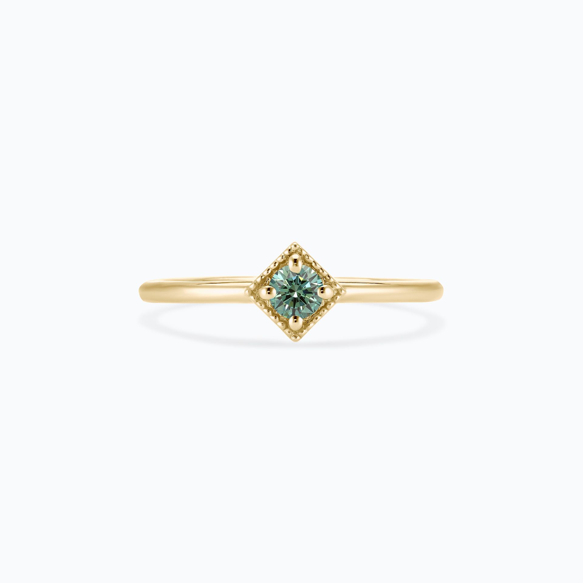 Solitaire Romy Millegrain Diamant de Synthèse Vert