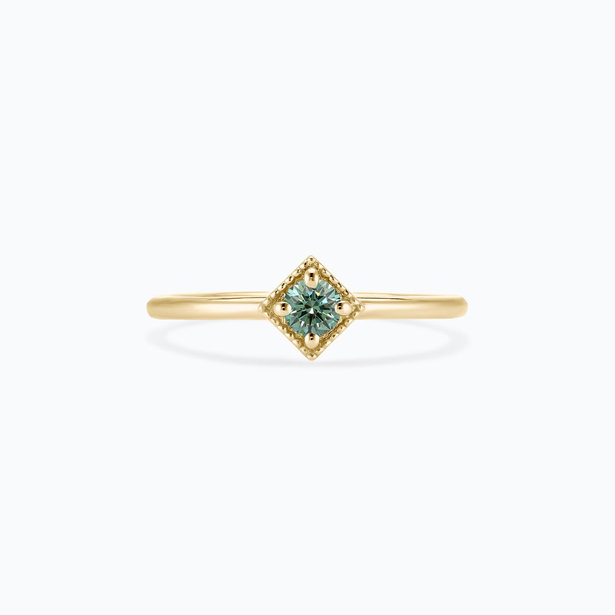 Solitaire Romy Millegrain Diamant de Synthèse Vert