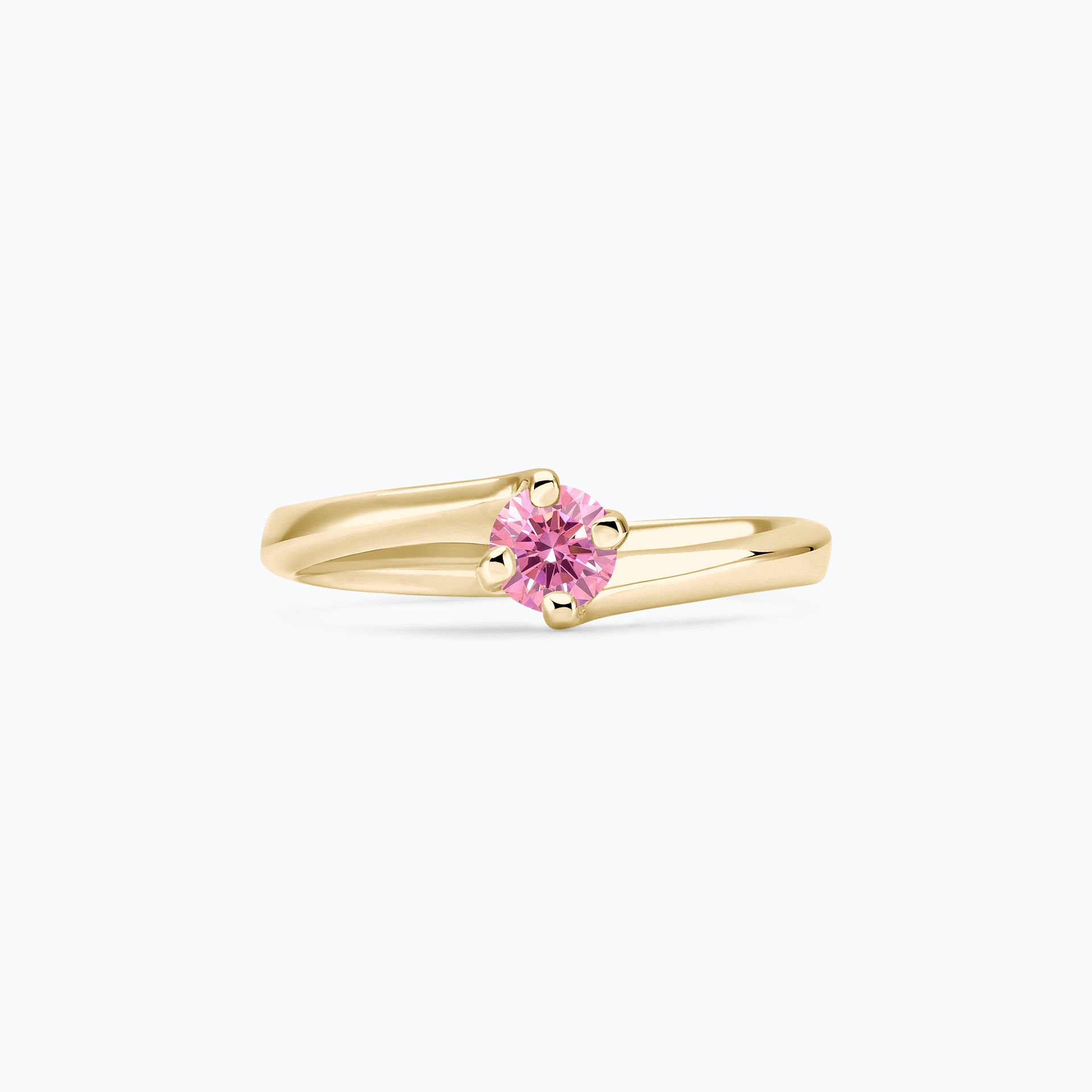 Solitaire Lina Diamant de Synthèse Rose