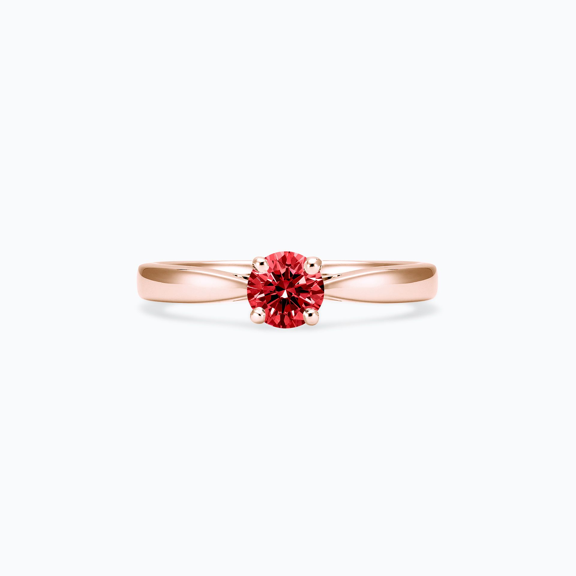 Solitaire Romance Éclat Diamant de Synthèse Rouge