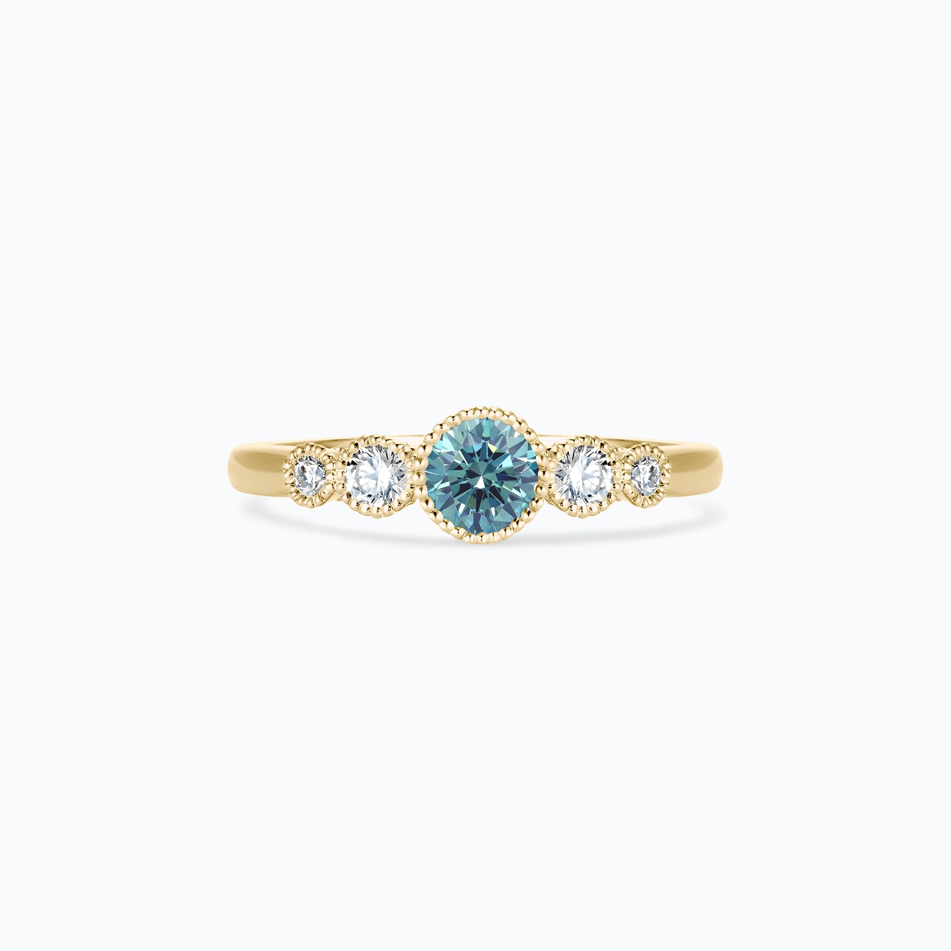 Solitaire Paloma Millegrain Diamant de Synthèse Bleu