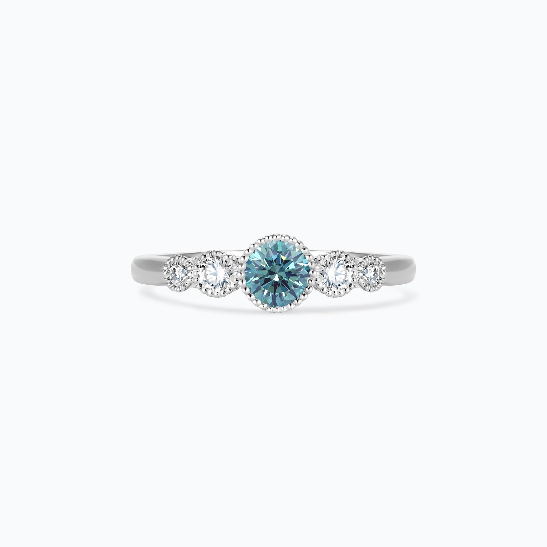 Solitaire Paloma Millegrain Diamant de Synthèse Bleu
