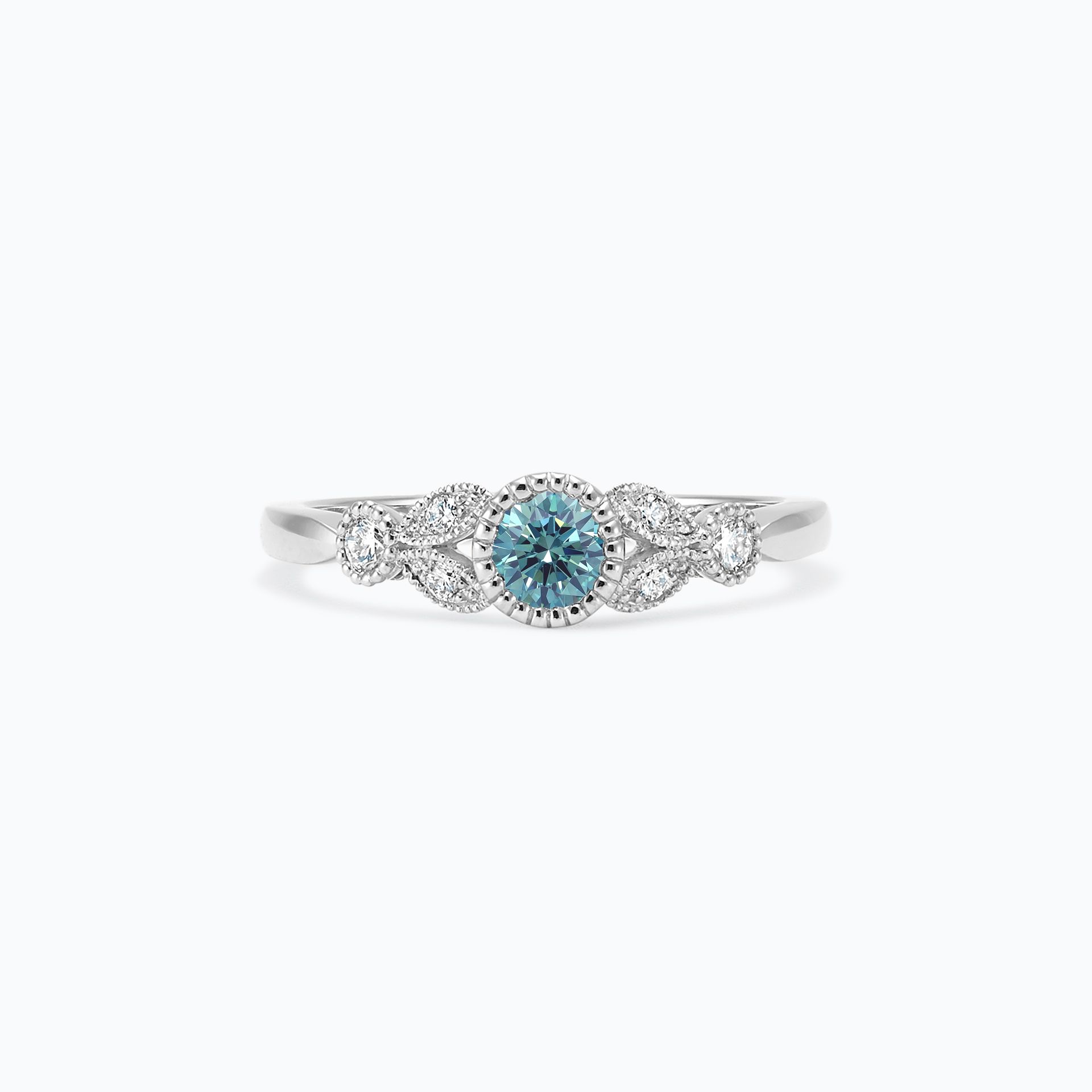 Solitaire Salomé Millegrain Diamant de Synthèse Bleu