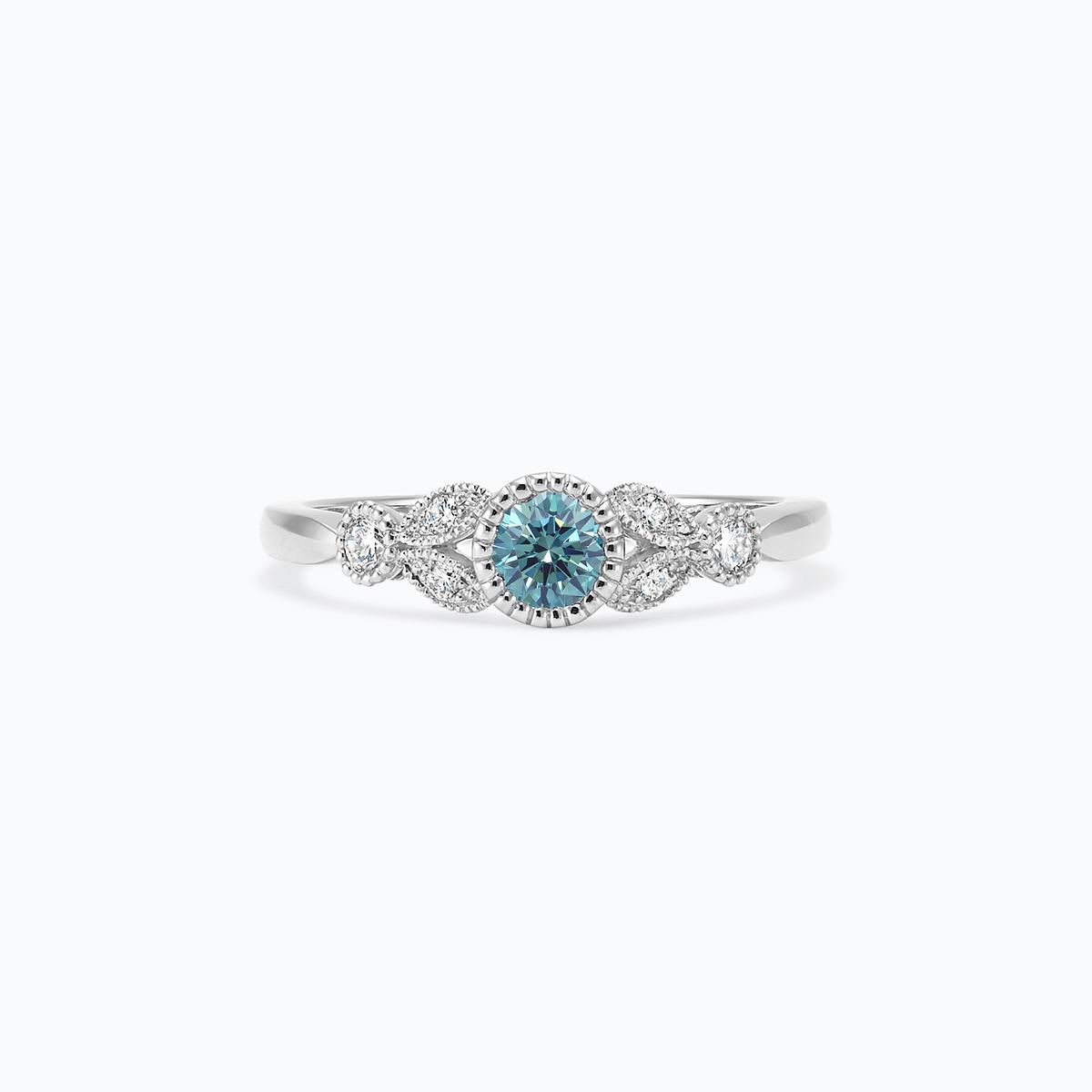 Solitaire Salomé Millegrain Diamant de Synthèse Bleu
