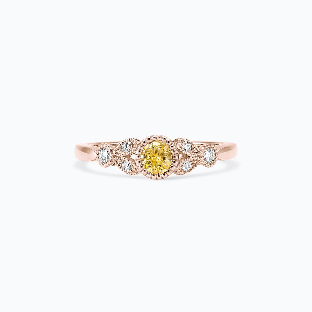 Solitaire Salomé Millegrain Diamant de Synthèse Jaune
