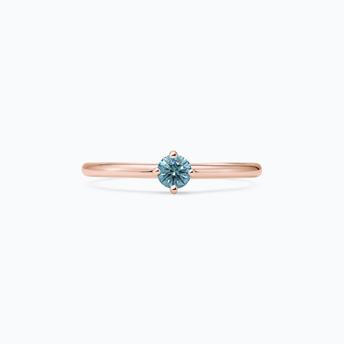 Solitaire Alva Diamant de Synthèse Bleu 0.15 carat