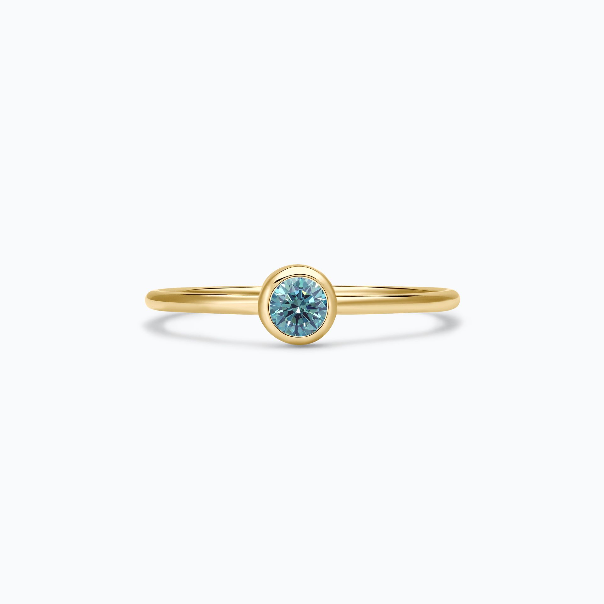 Solitaire Harmony Diamant de Synthèse Bleu 0.15 carat