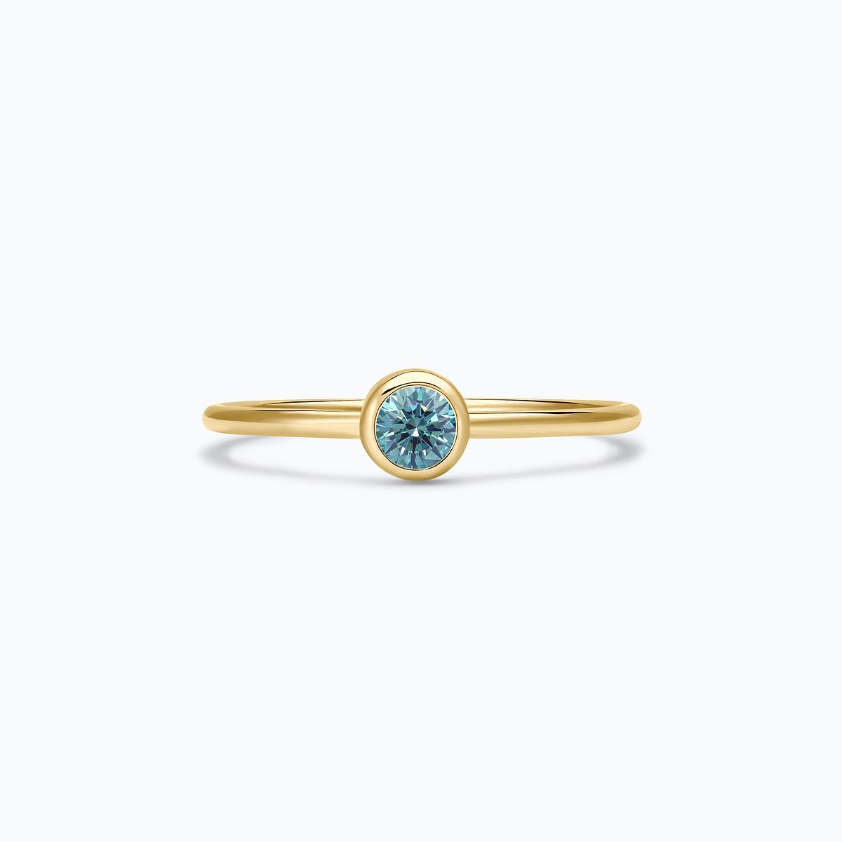 Solitaire Harmony Diamant de Synthèse Bleu 0.15 carat