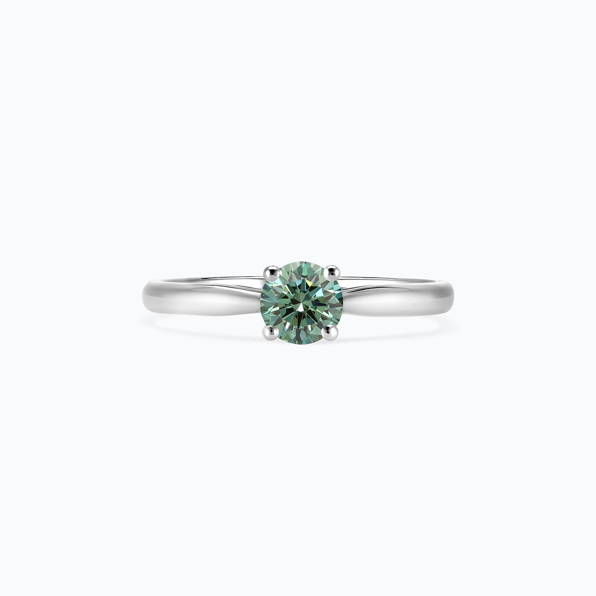 Solitaire Luna Éclat Diamant de Synthèse Vert