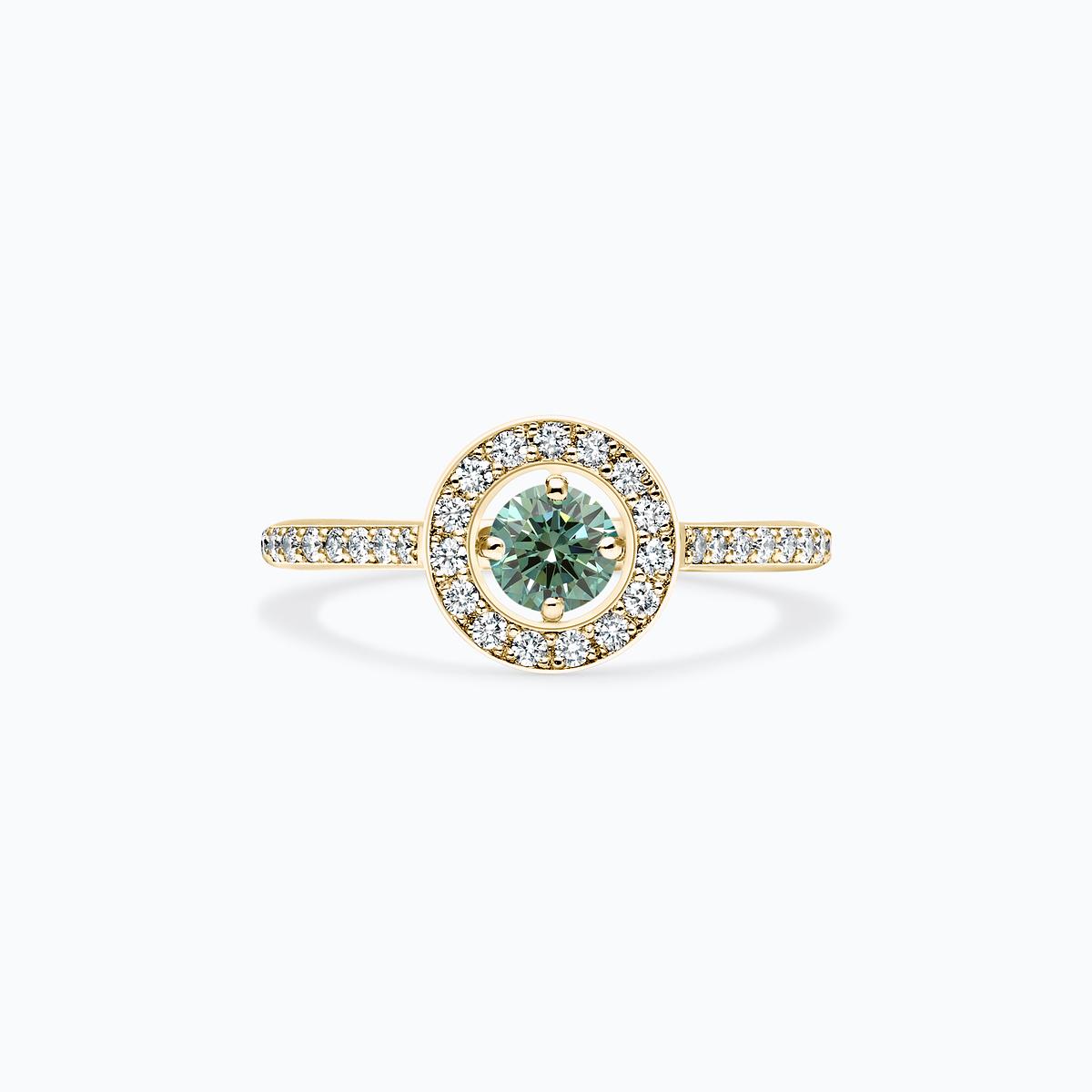 Solitaire Pavé Attraction Diamant de Synthèse Vert