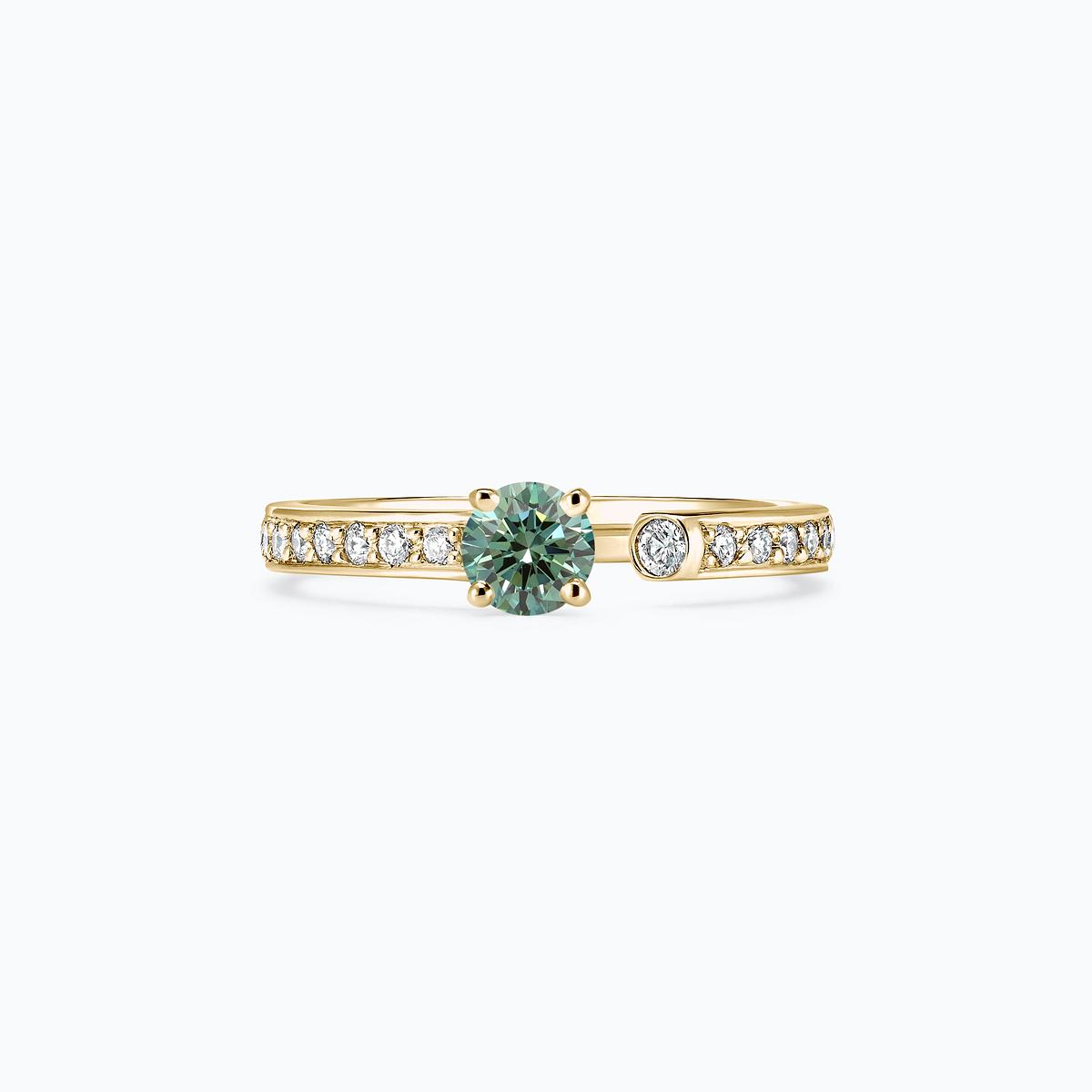 Solitaire Pavé Syracuse Diamant de Synthèse Vert