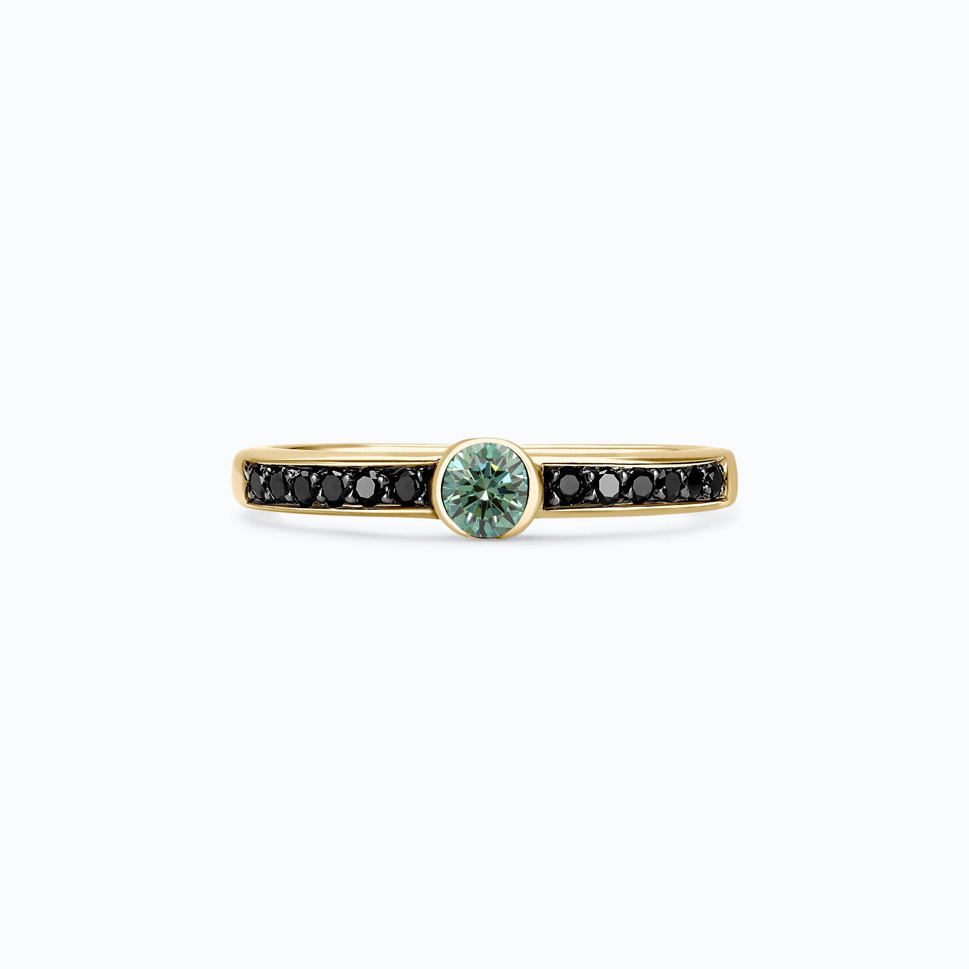 Solitaire Pavé Flora Diamant de Synthèse Vert
