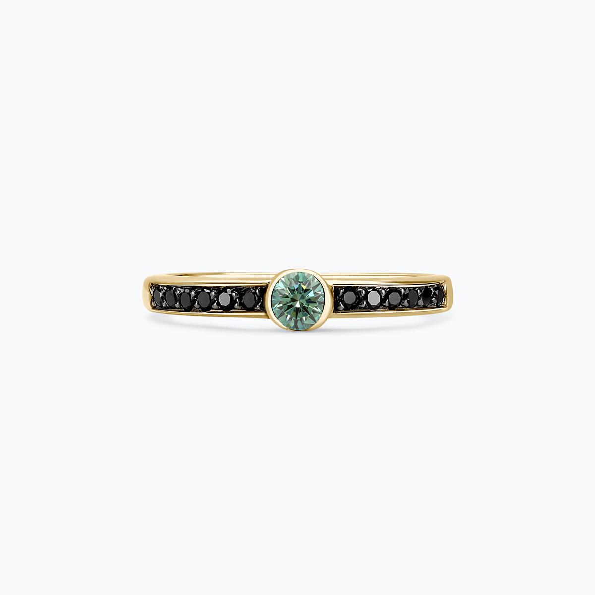 Solitaire Pavé Flora Diamant de Synthèse Vert
