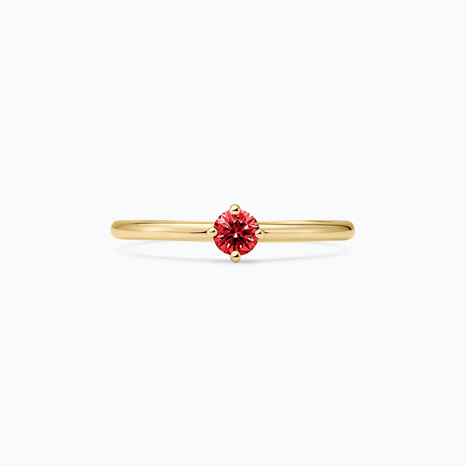 Solitaire Alva Diamant Rouge de Synthèse