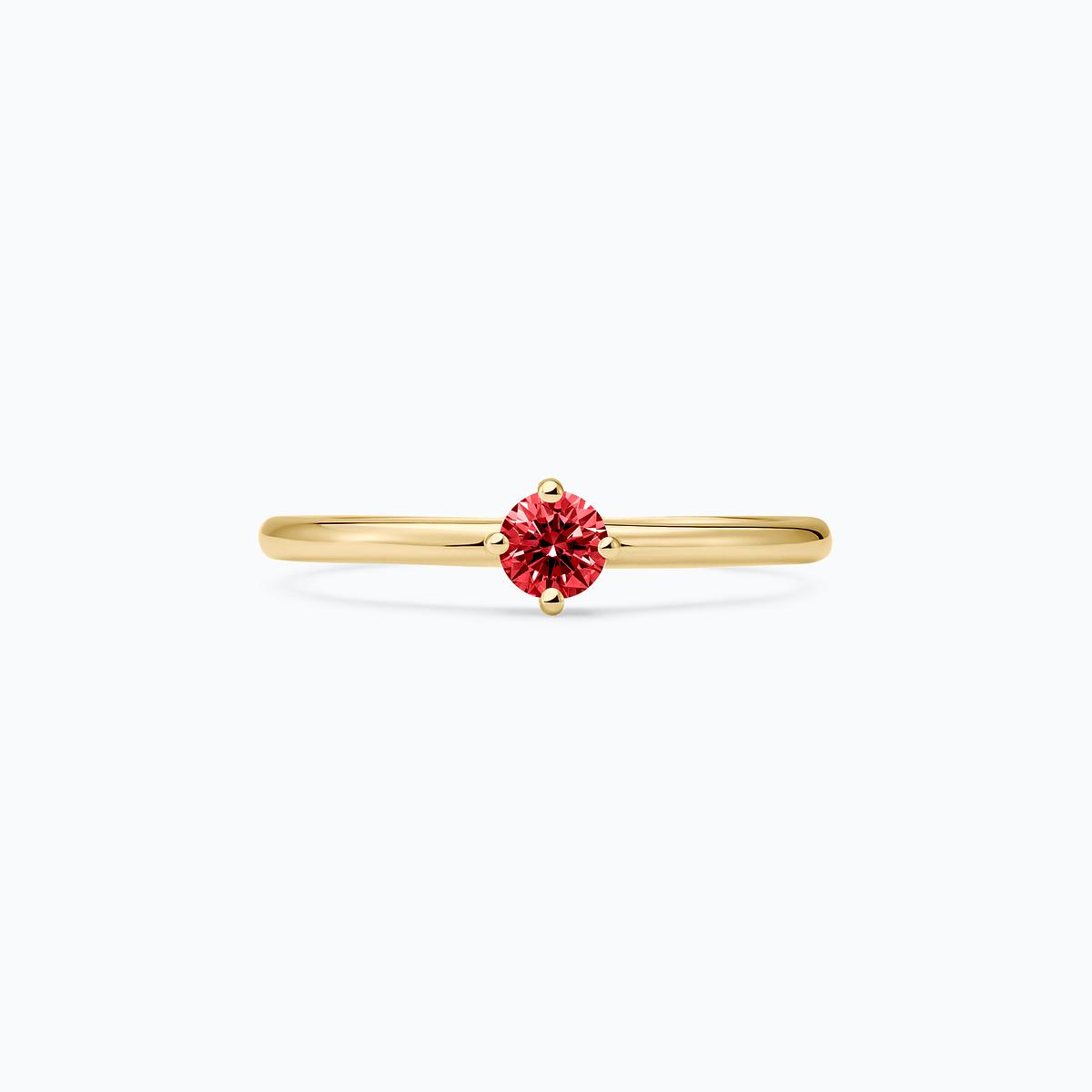 Solitaire Alva Diamant Rouge de Synthèse