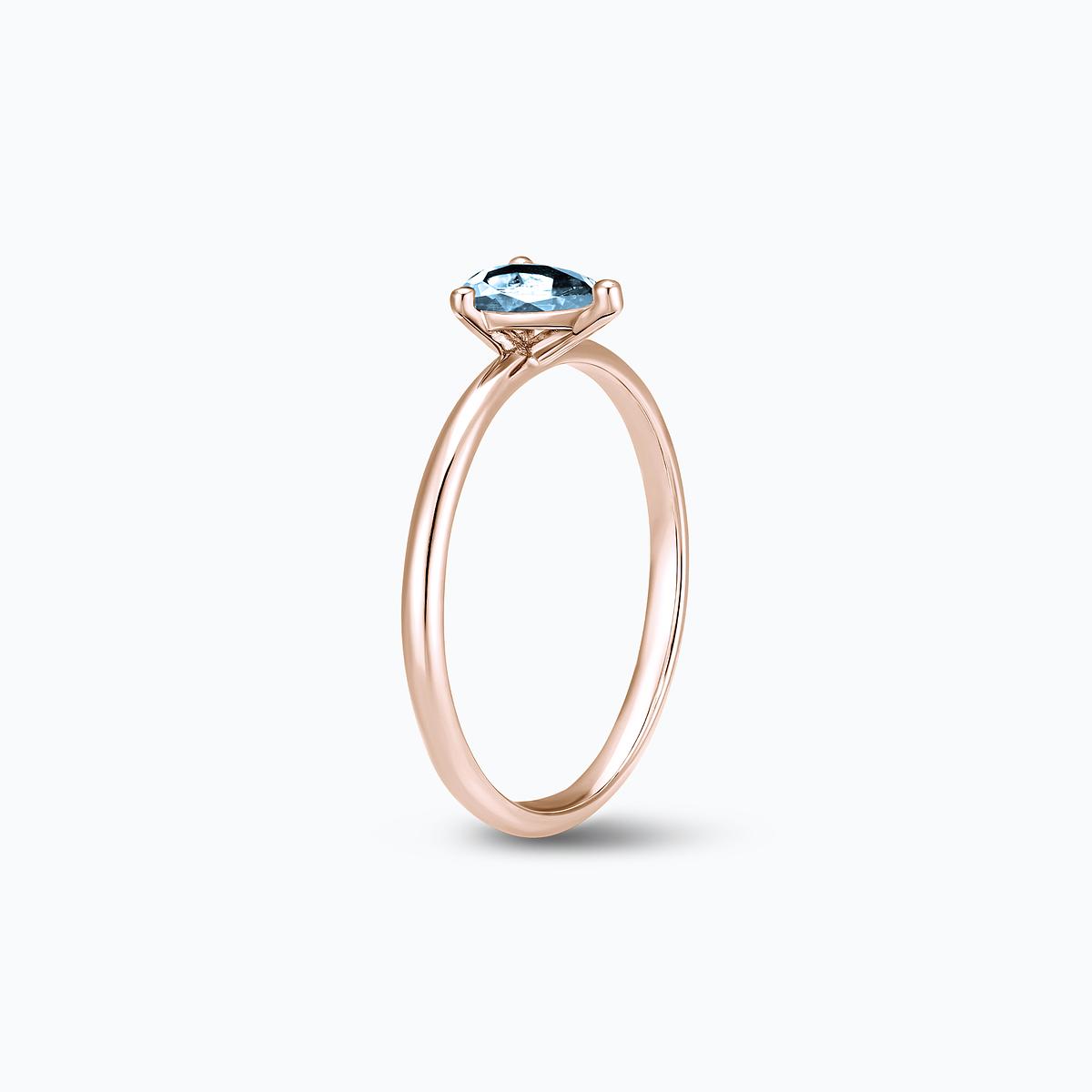 Solitaire Alva Goutte Aigue-marine