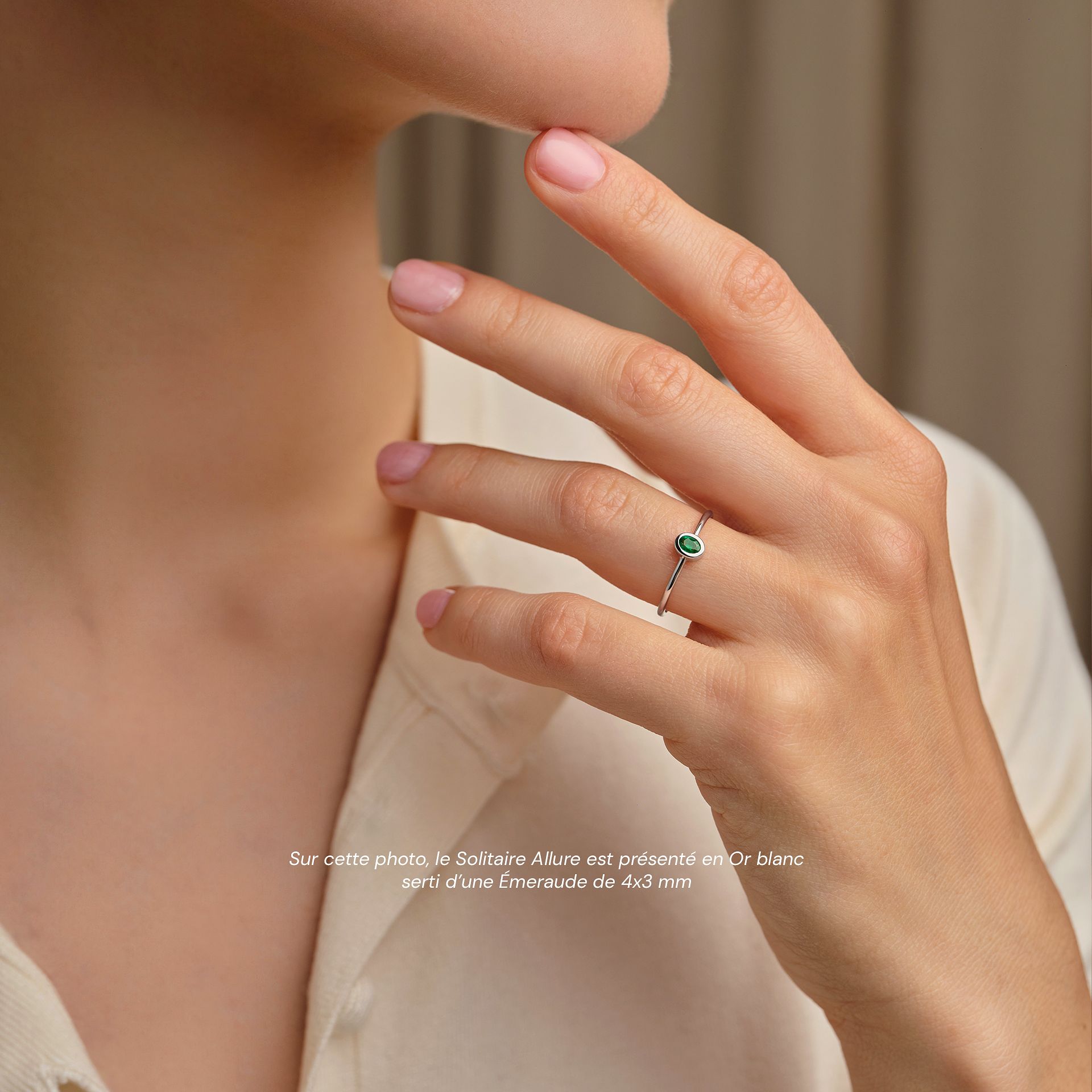 Solitaire Allure Émeraude