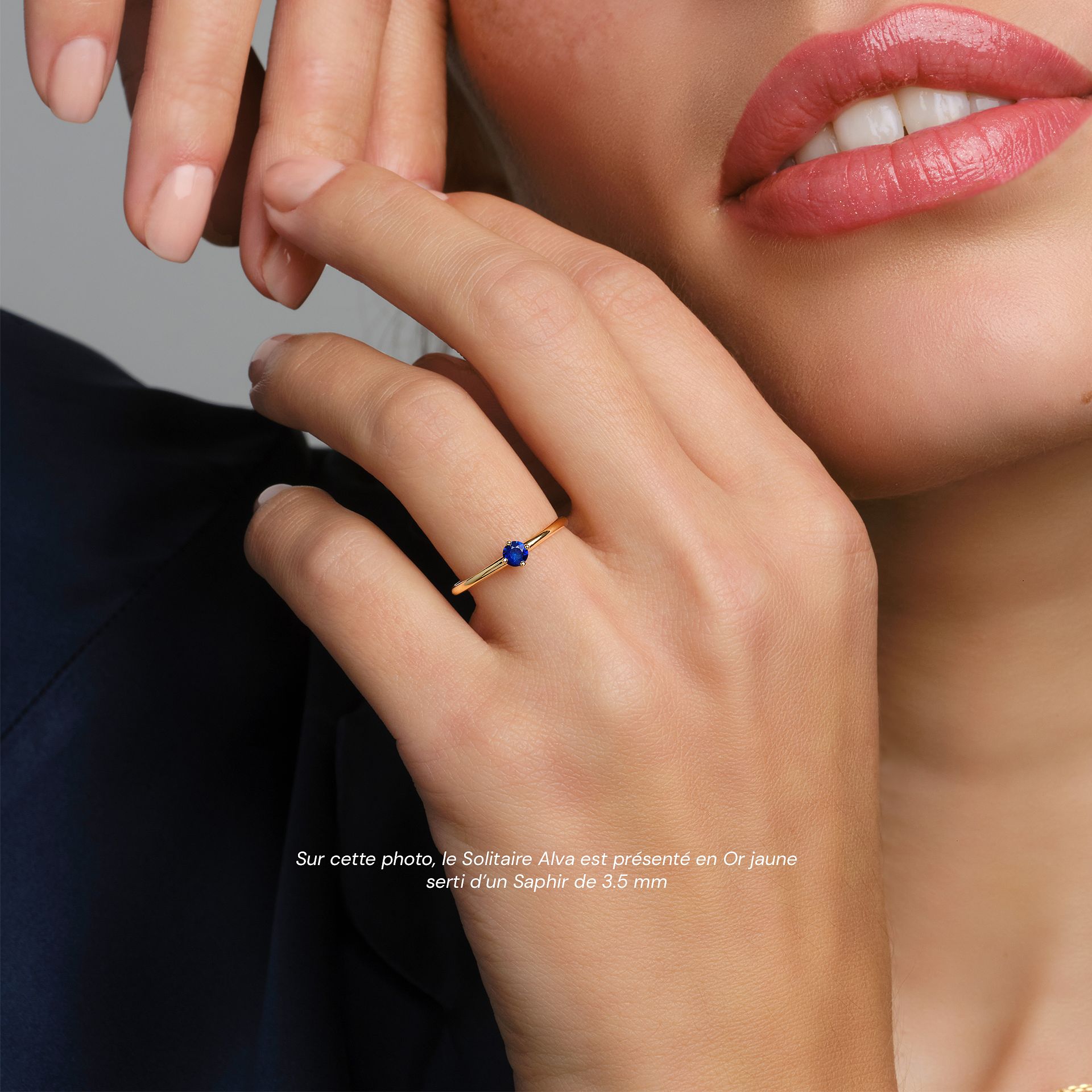 Solitaire Alva Saphir 3.5 mm