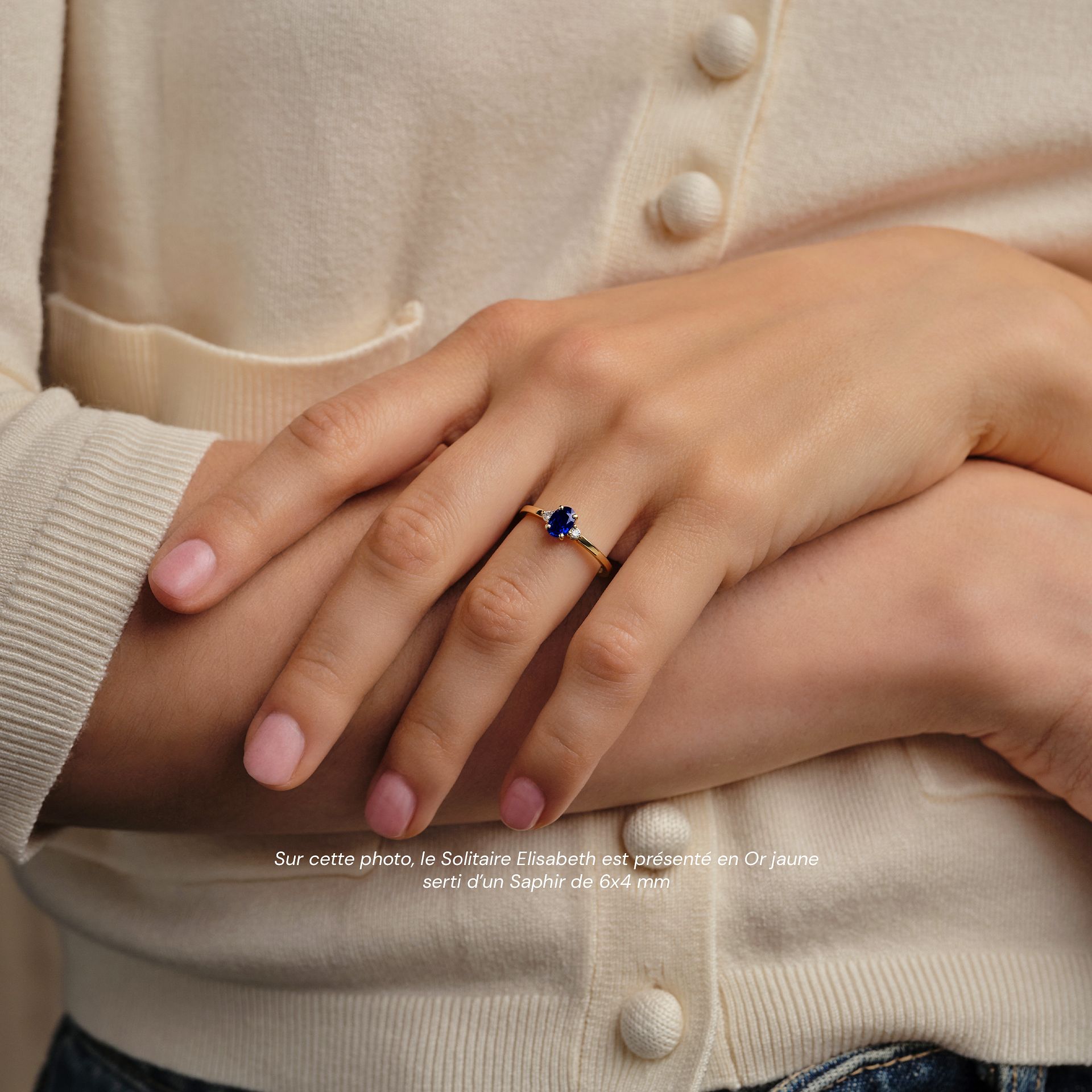 Solitaire Elisabeth Saphir