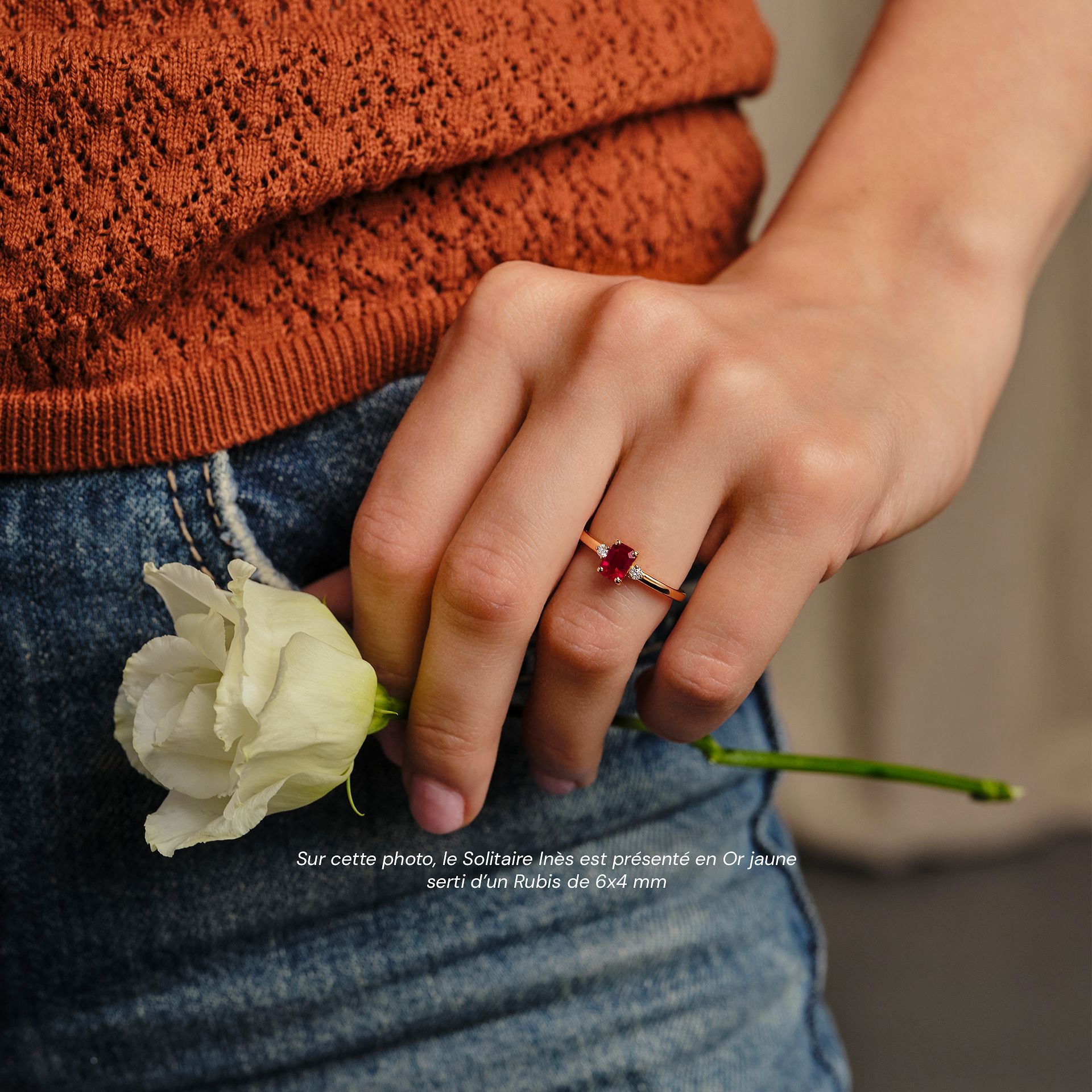 Solitaire Inès Rubis