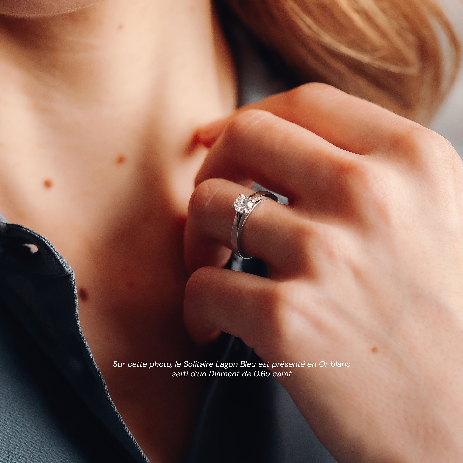 Solitaire Lagon bleu Diamant