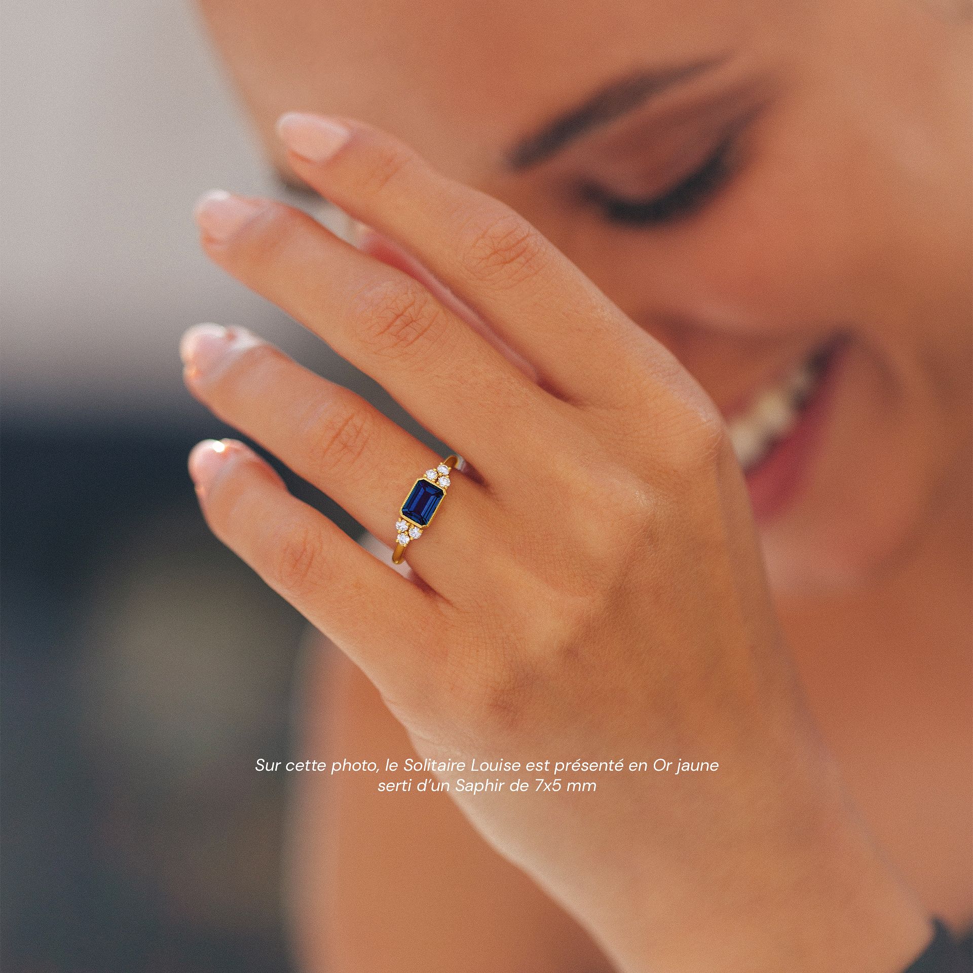 Solitaire Louise Saphir