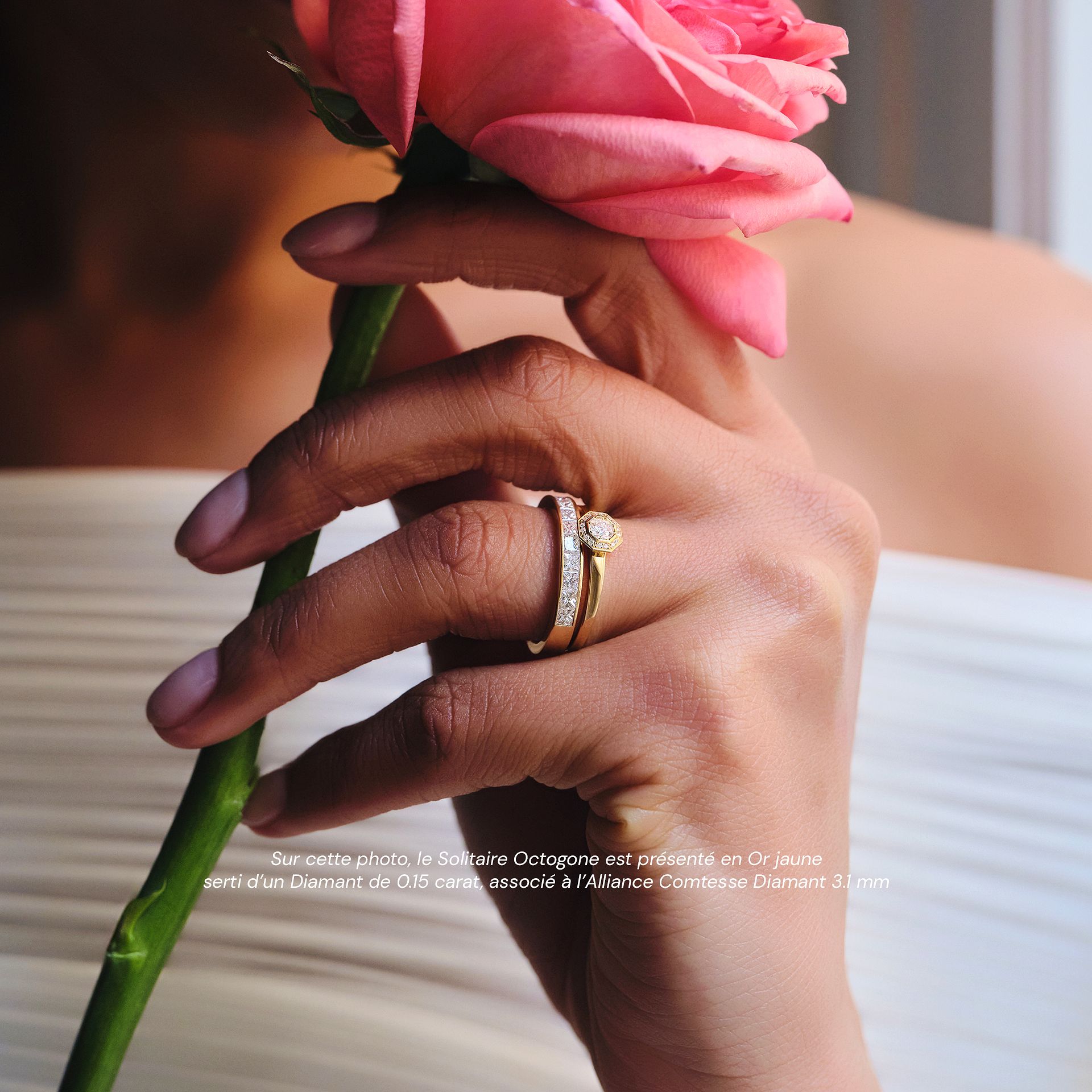 Solitaire Octogone Diamant
