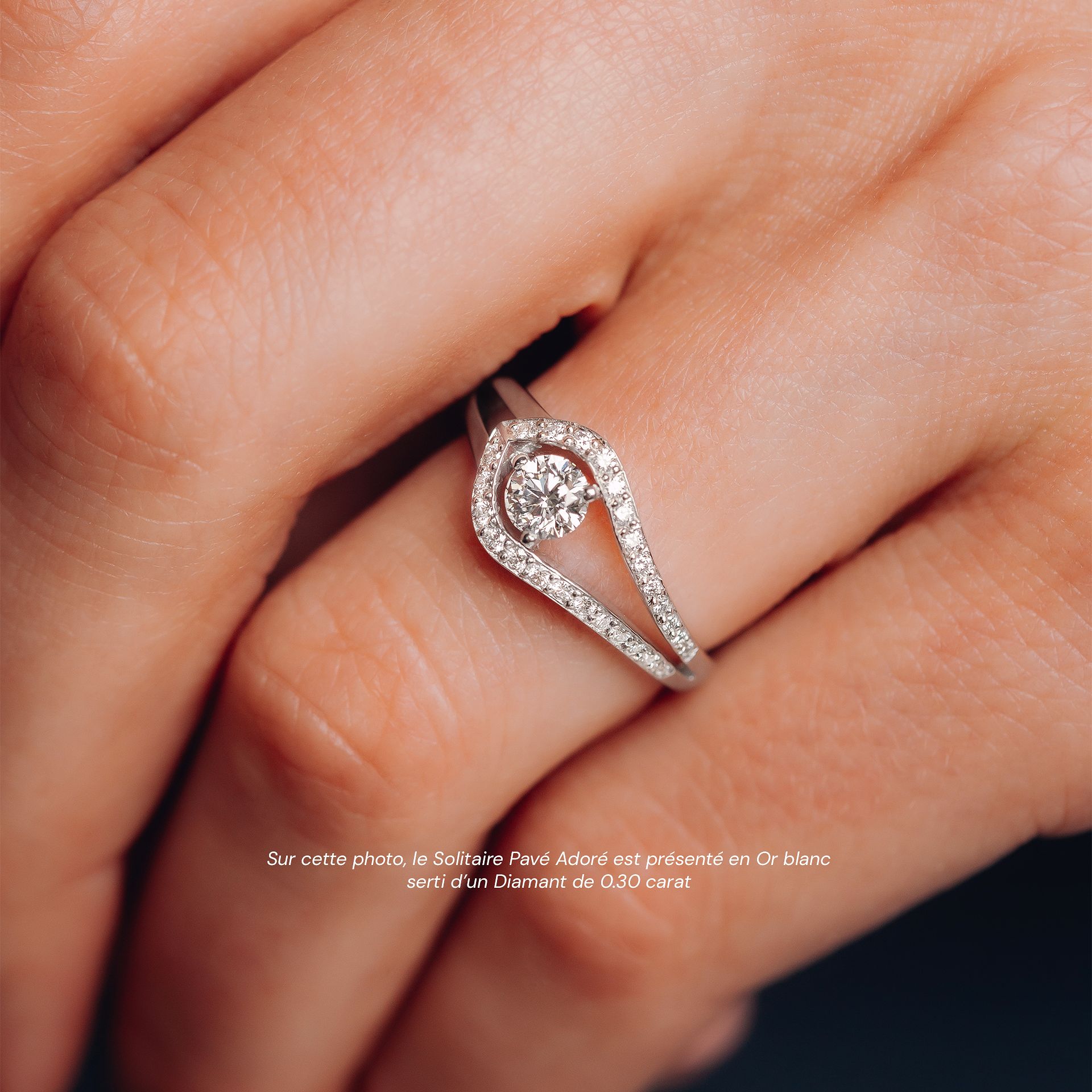 Solitaire Pavé Adoré Diamant