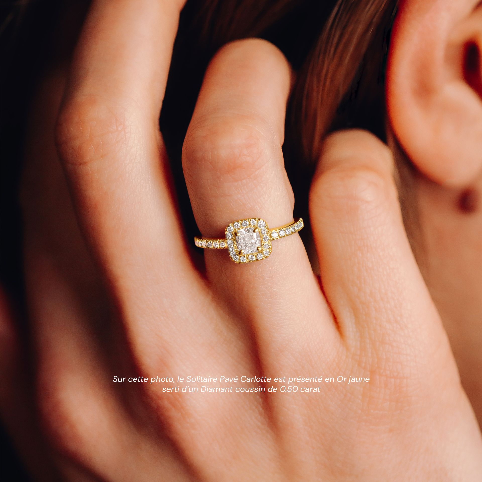 Solitaire Pavé Charlotte Diamant