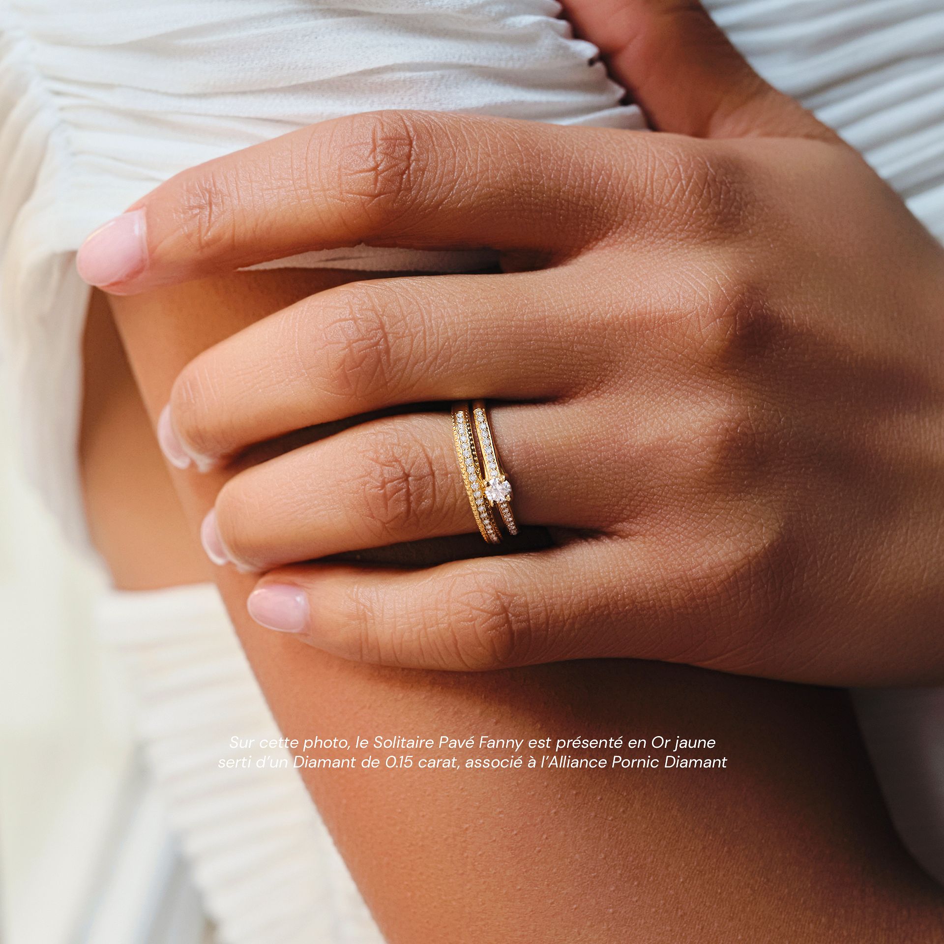 Solitaire Pavé Fanny Diamant