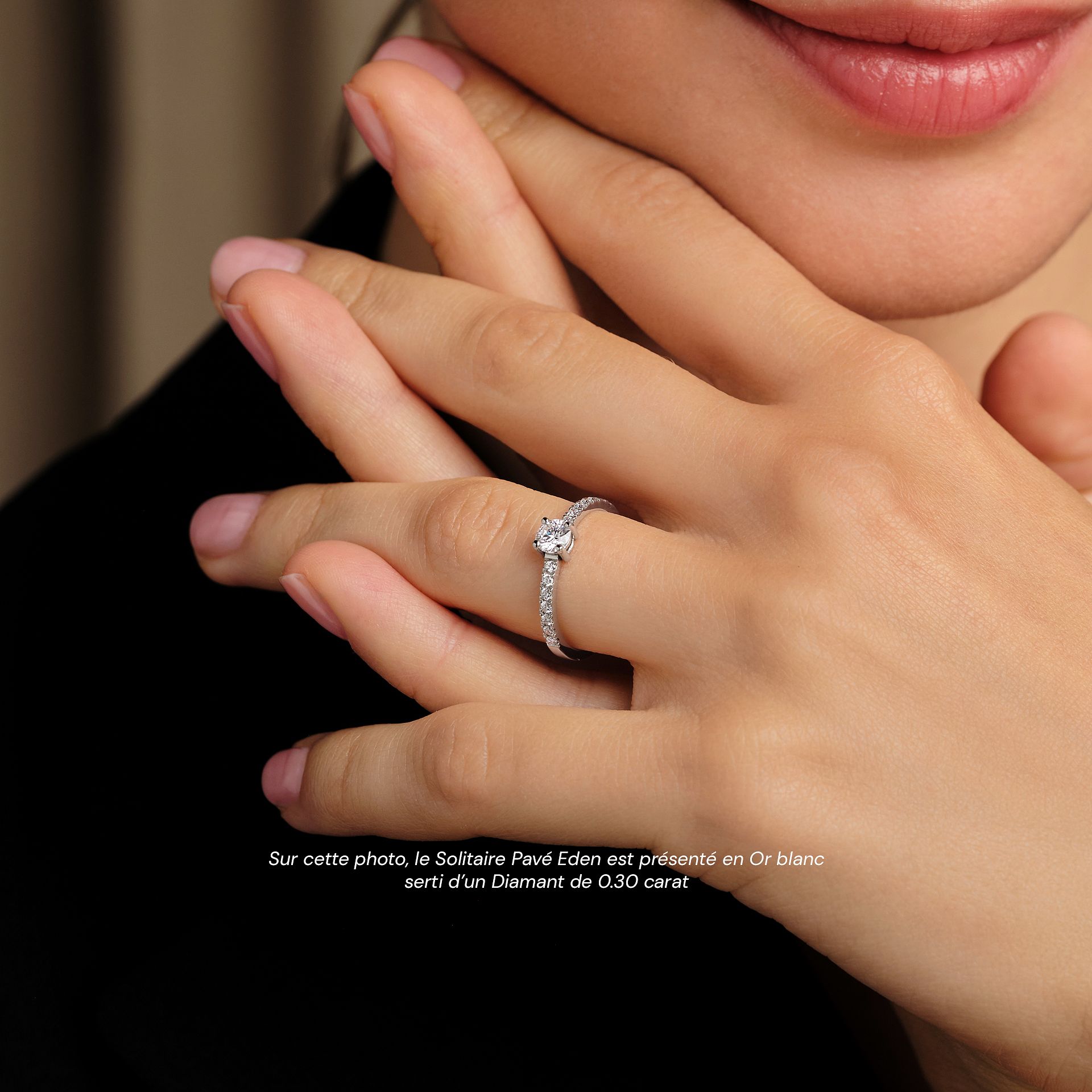 Solitaire Pavé Eden Diamant