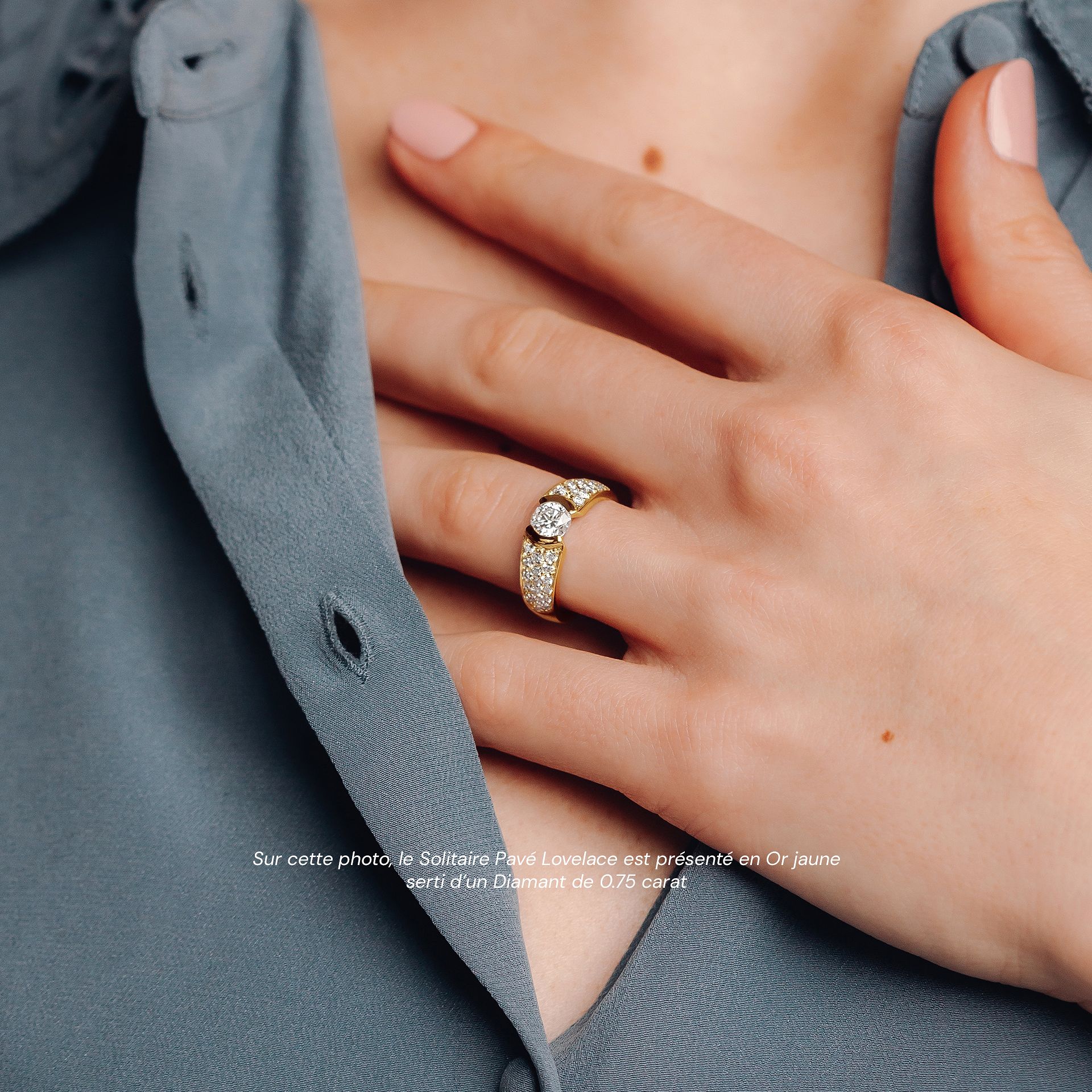 Solitaire Pavé Lovelace Diamant