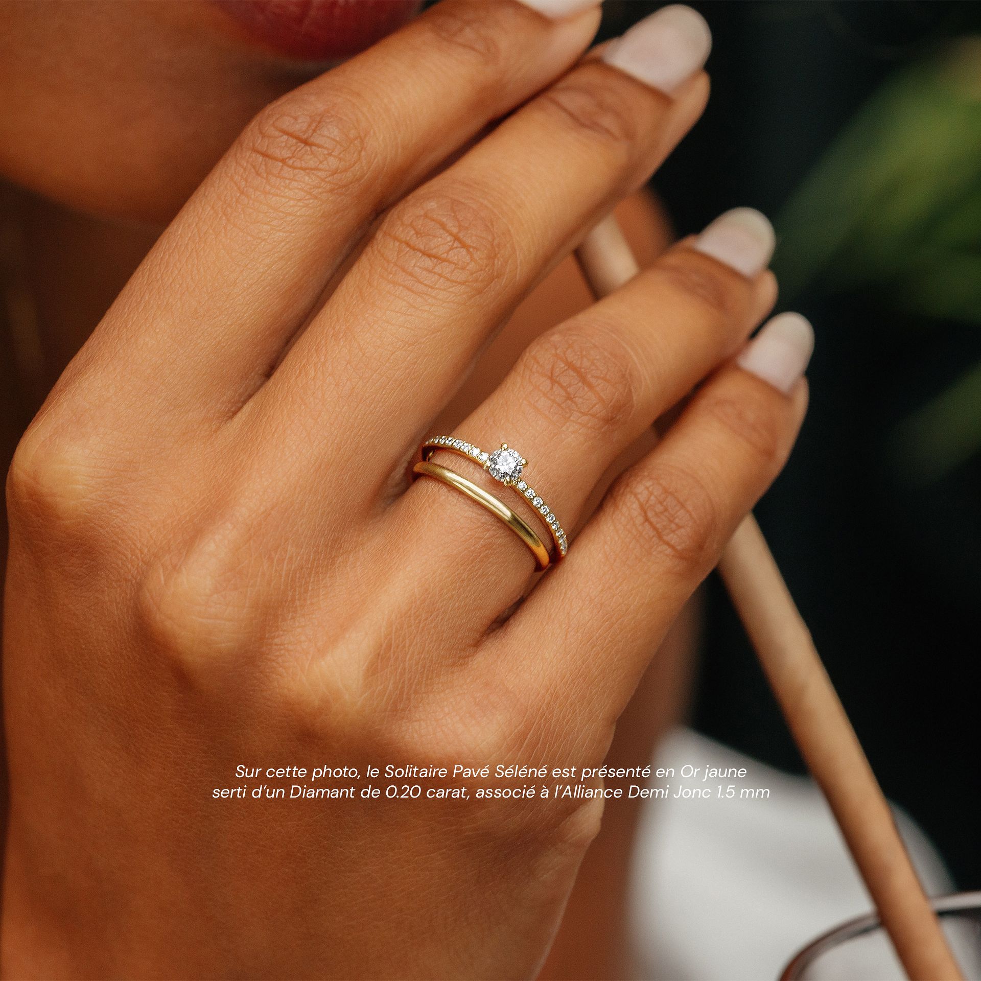 Solitaire Pavé Séléné Diamant