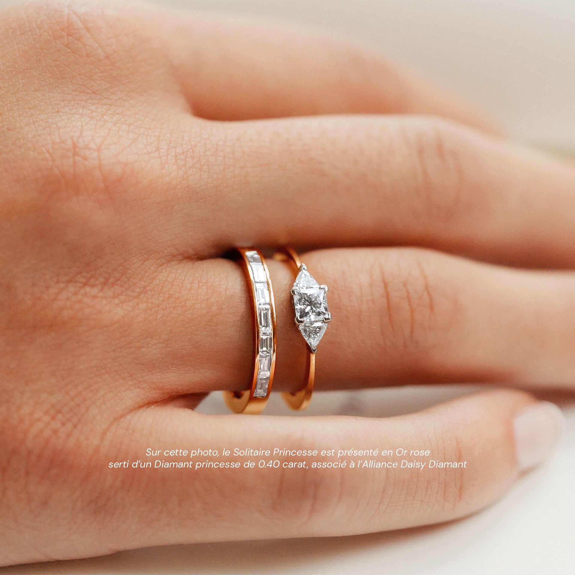 Solitaire Princesse Diamant