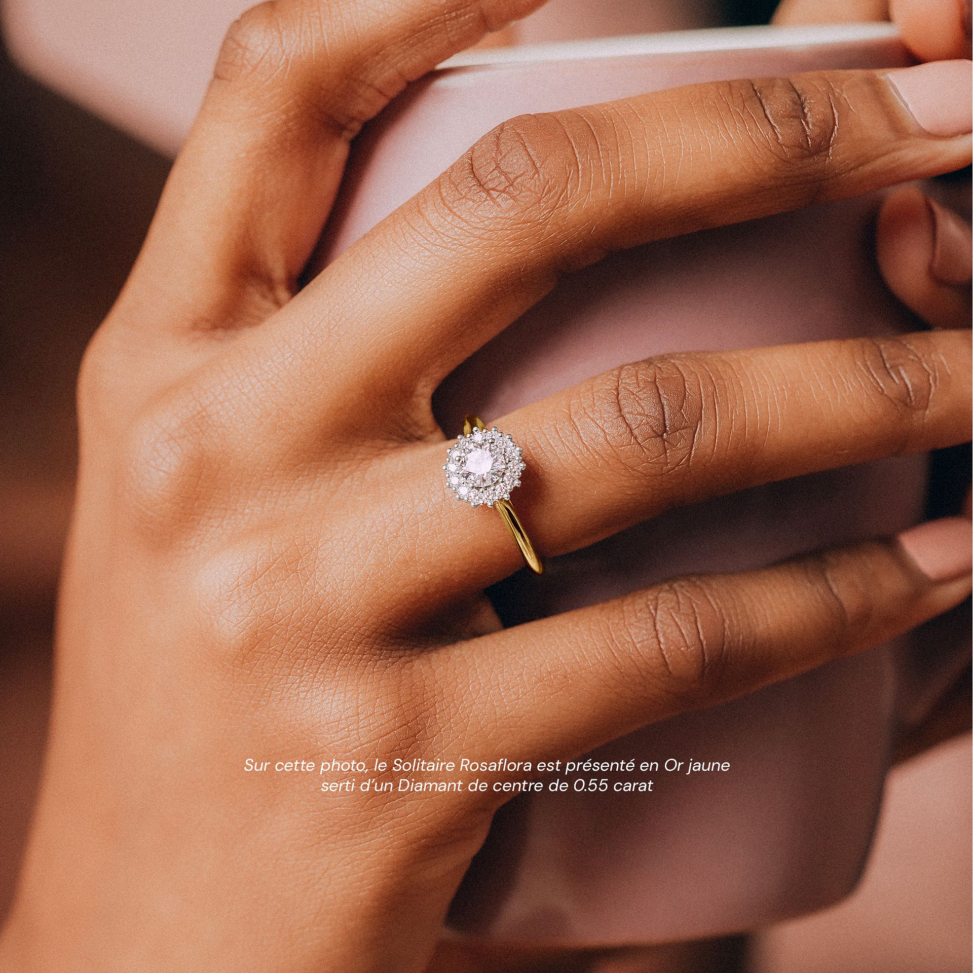 Solitaire Rosaflora Diamant