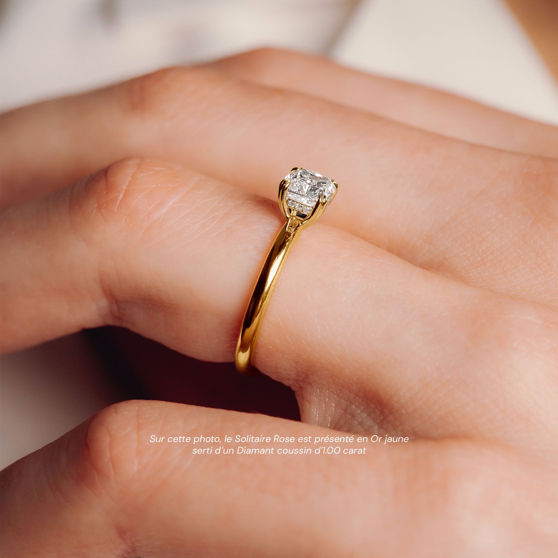 Solitaire Rose Diamant