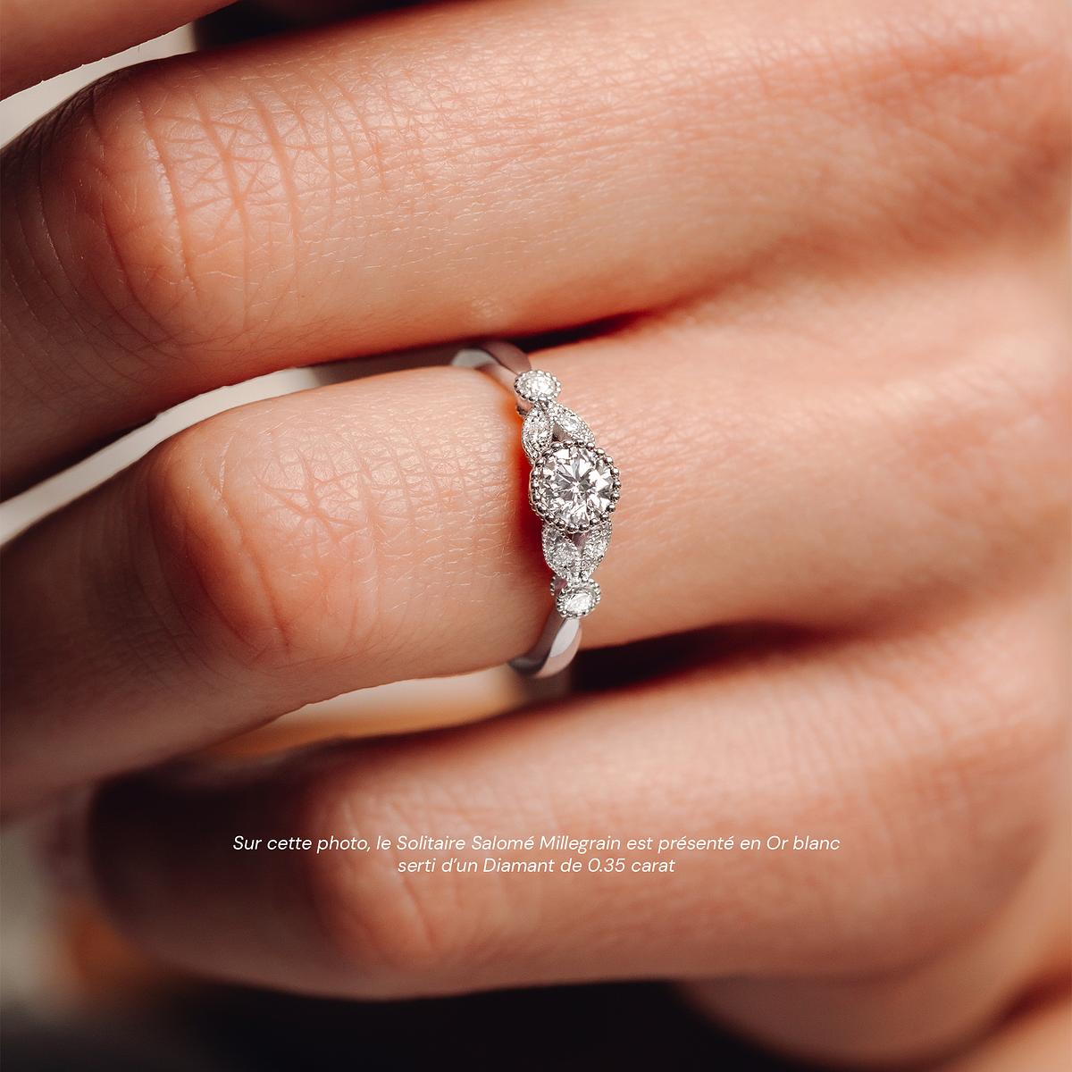 Solitaire Salomé Millegrain Diamant de Synthèse Bleu