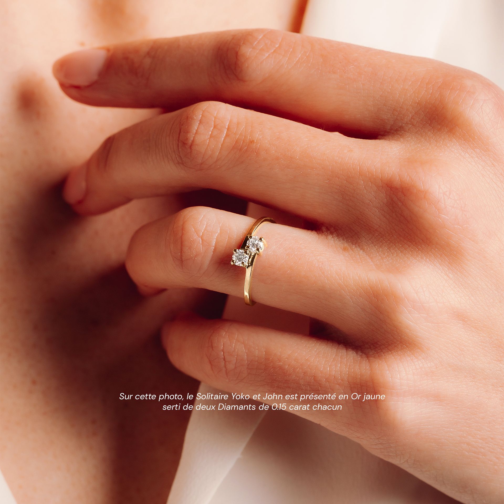 Solitaire Yoko et John Diamant