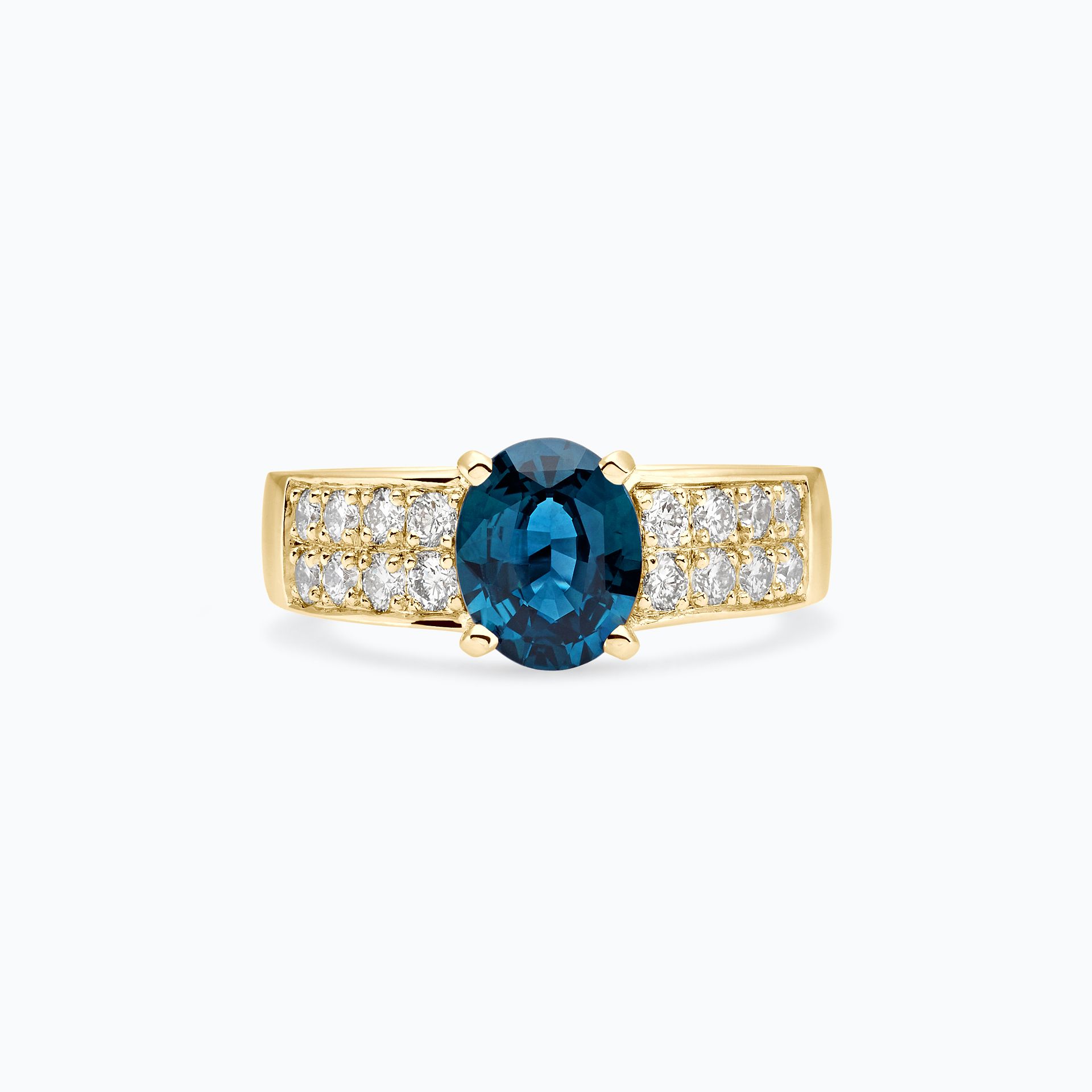 Solitaire Pavé Lola Topaze Blue London