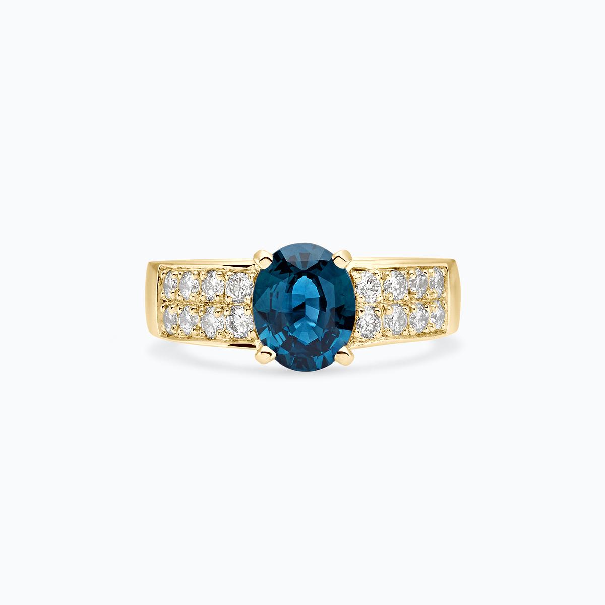Solitaire Pavé Lola Topaze Blue London