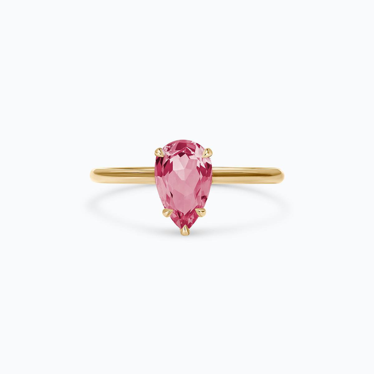 Solitaire Calypso Goutte Tourmaline 8 x 6 mm