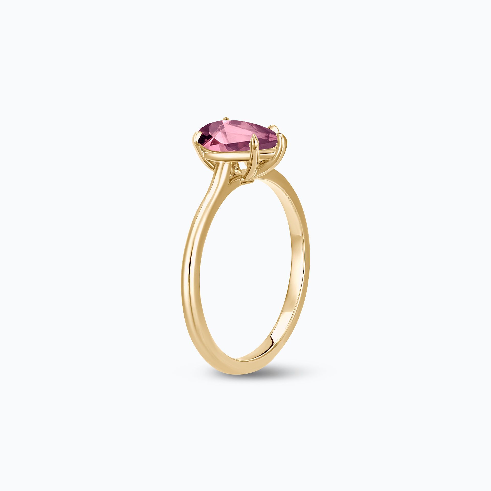 Solitaire Calypso Goutte Tourmaline 8 x 6 mm