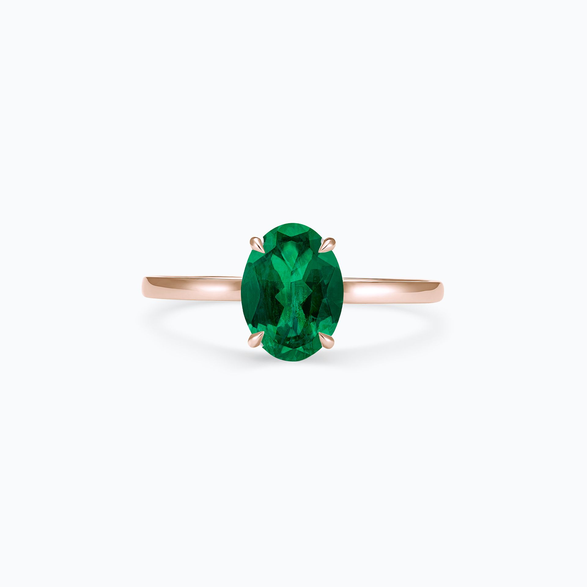 Solitaire Calypso Ovale Émeraude