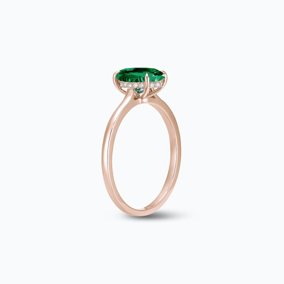 Solitaire Calypso Ovale Émeraude